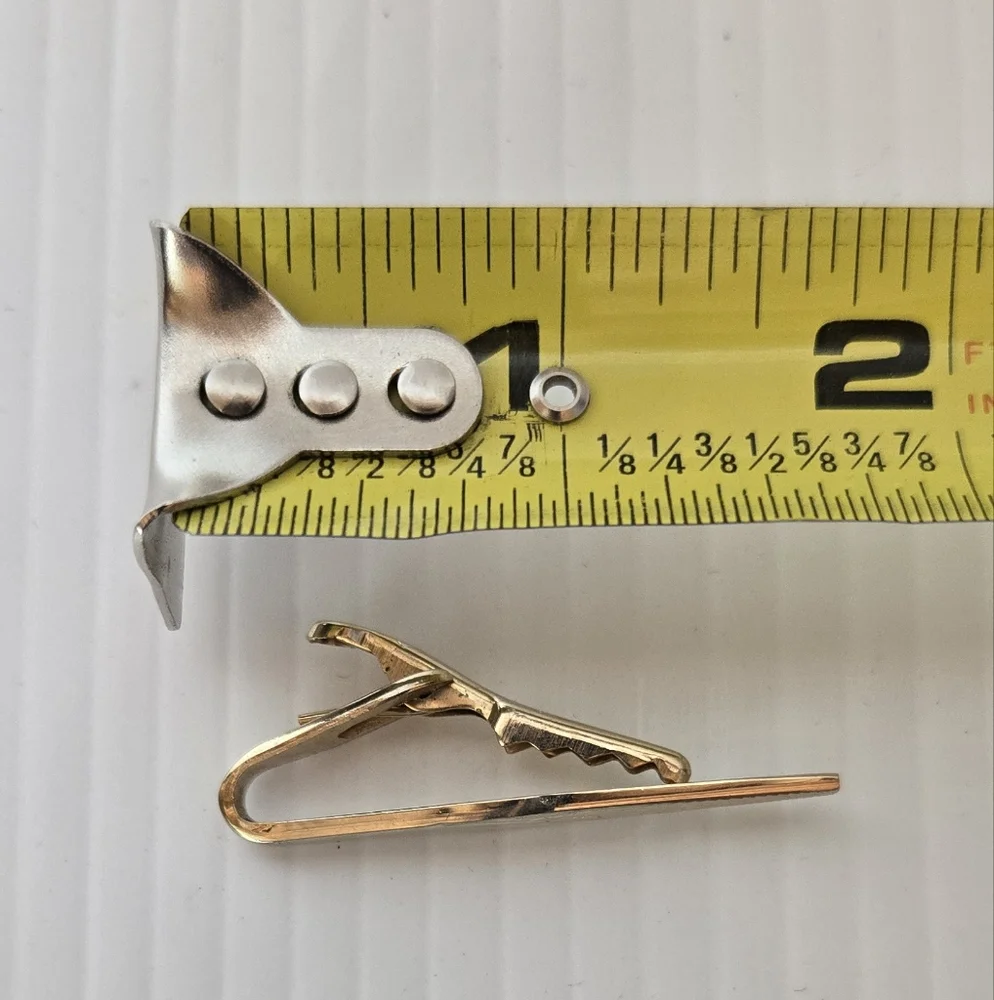 Vintage Gold Tone Cufflinks and Tie Clip Set